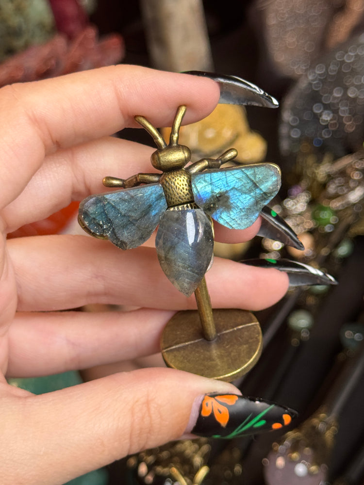 Flashy Labradorite Bee- READ DESC