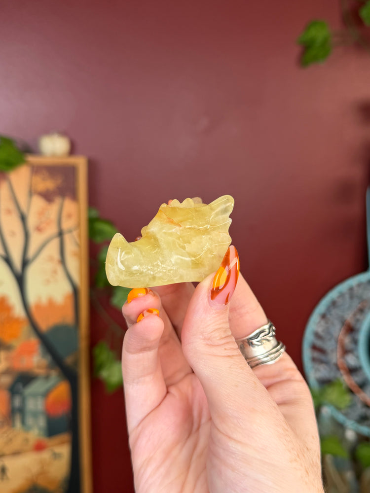 Citrine Dragon Skull