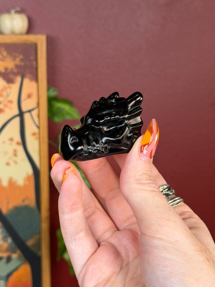 Obsidian Dragon Skull