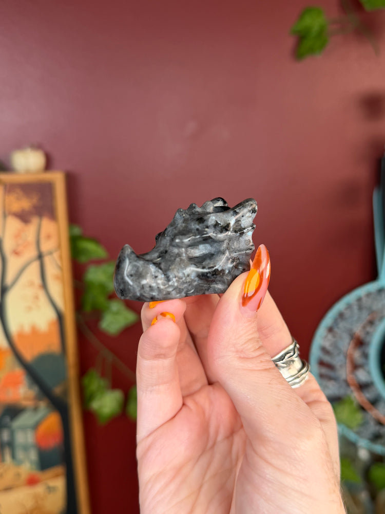 Larvikite Dragon Skull