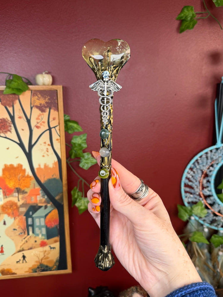 Citrine Heart Wand