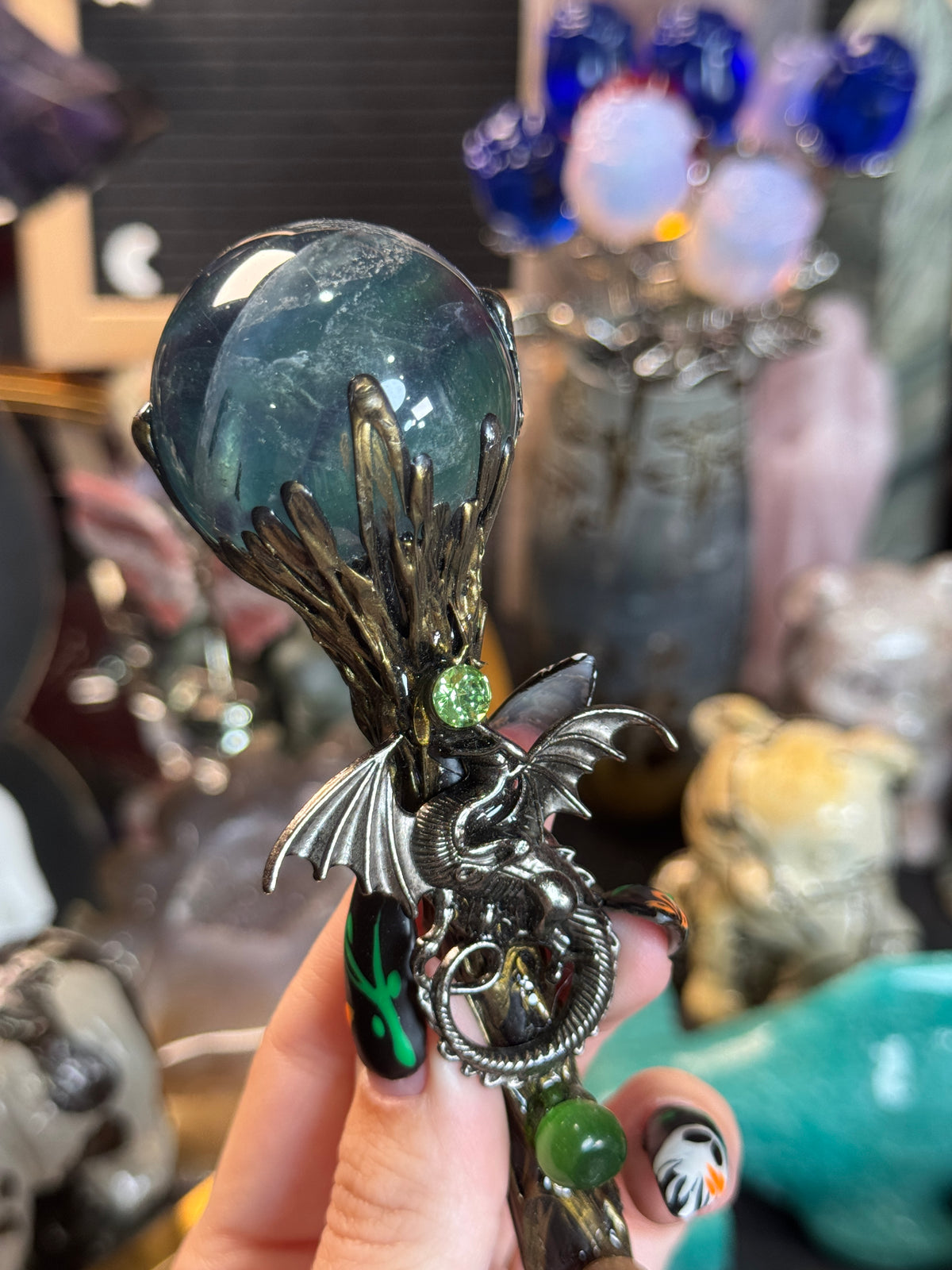 Fluorite Dragon Wand