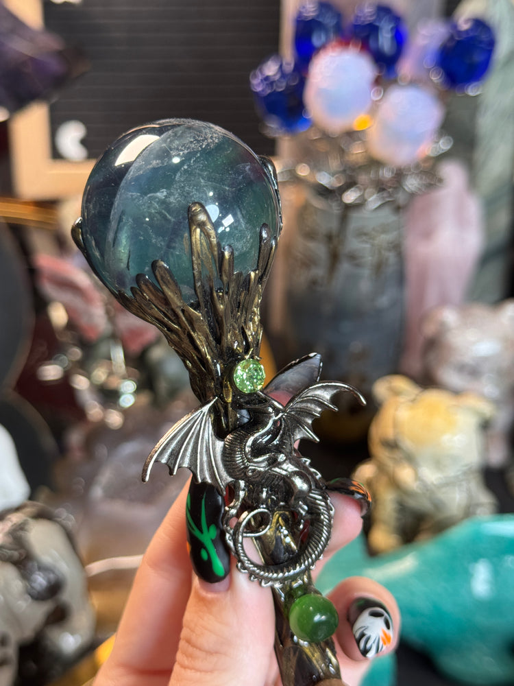 Fluorite Dragon Wand
