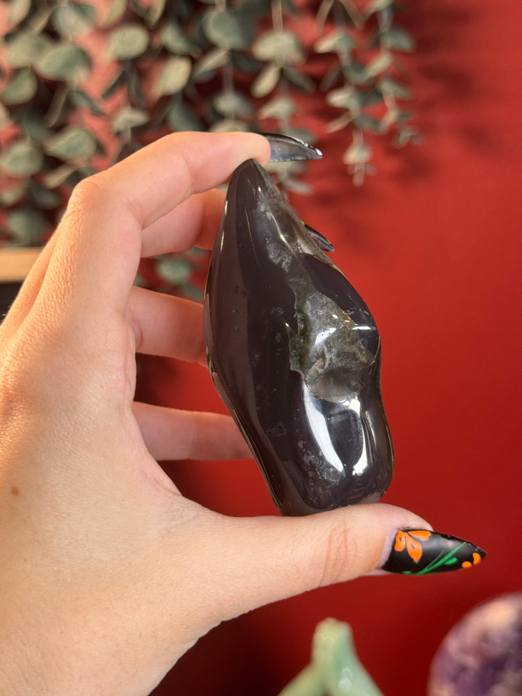 Dark Druzy Agate Freeform