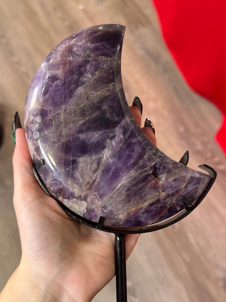 Amethyst Moon on Stand