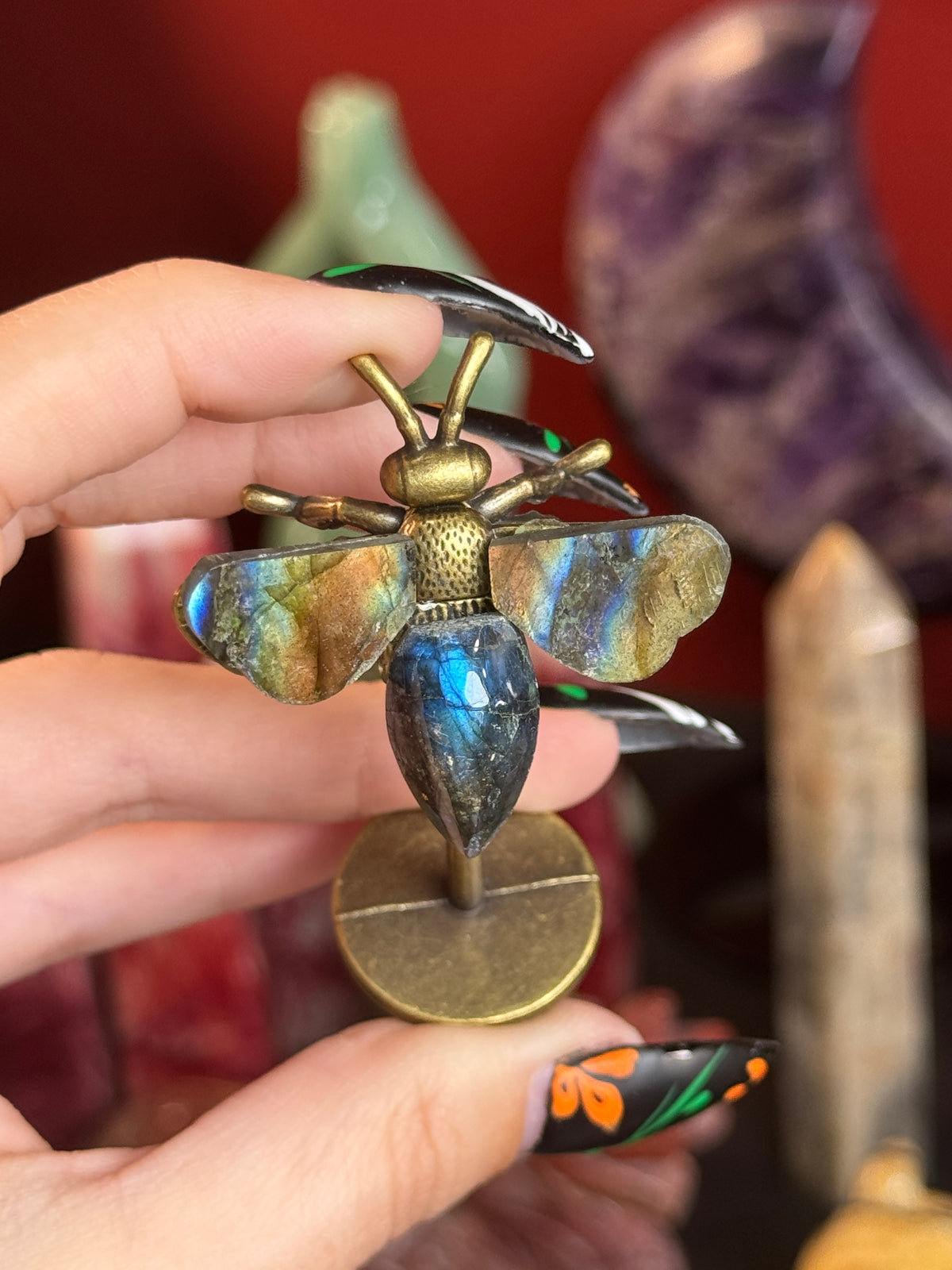 Flashy Labradorite Bee- READ DESC