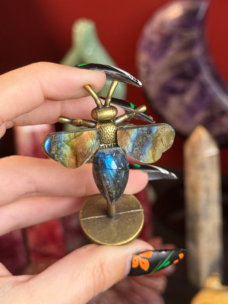 Flashy Labradorite Bee- READ DESC