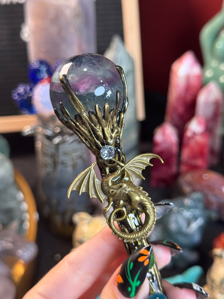 Fluorite Dragon Wand