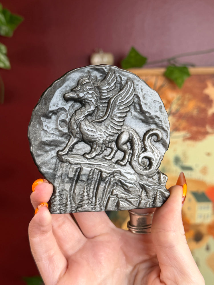 Silver Sheen Obsidian Griffin