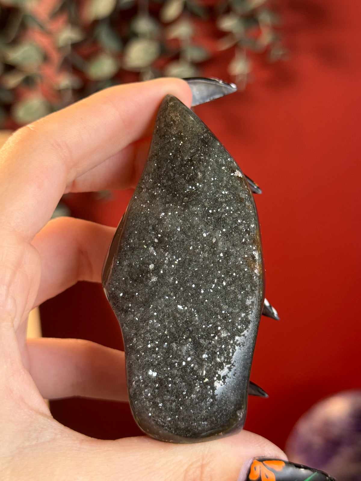 Dark Druzy Agate Freeform