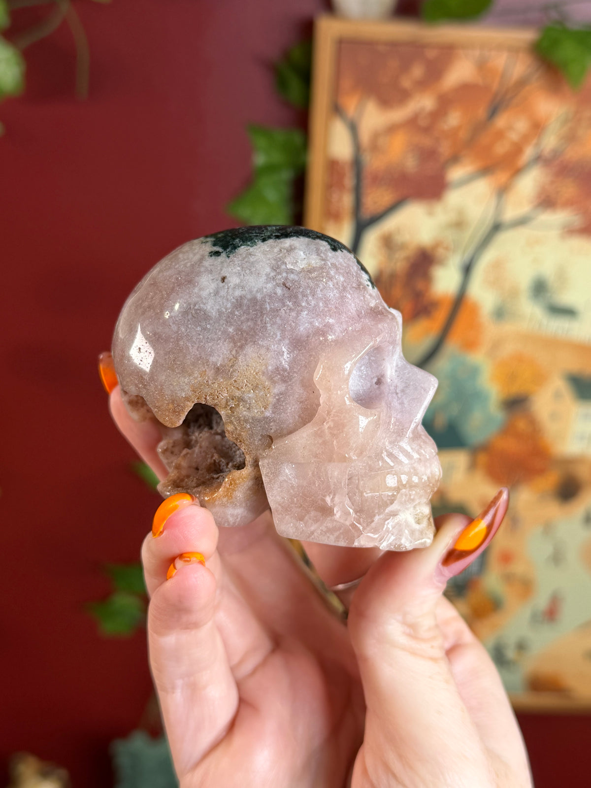 Pink Amethyst Skull