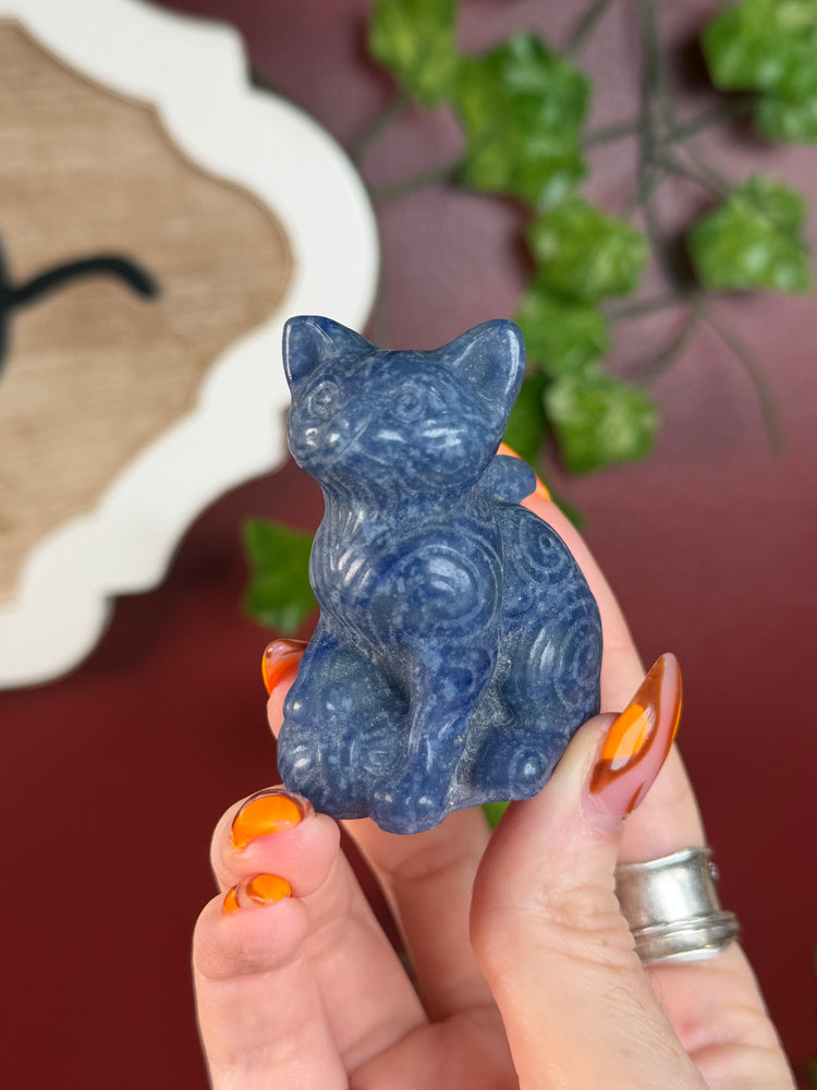 Blue Aventurine Cat