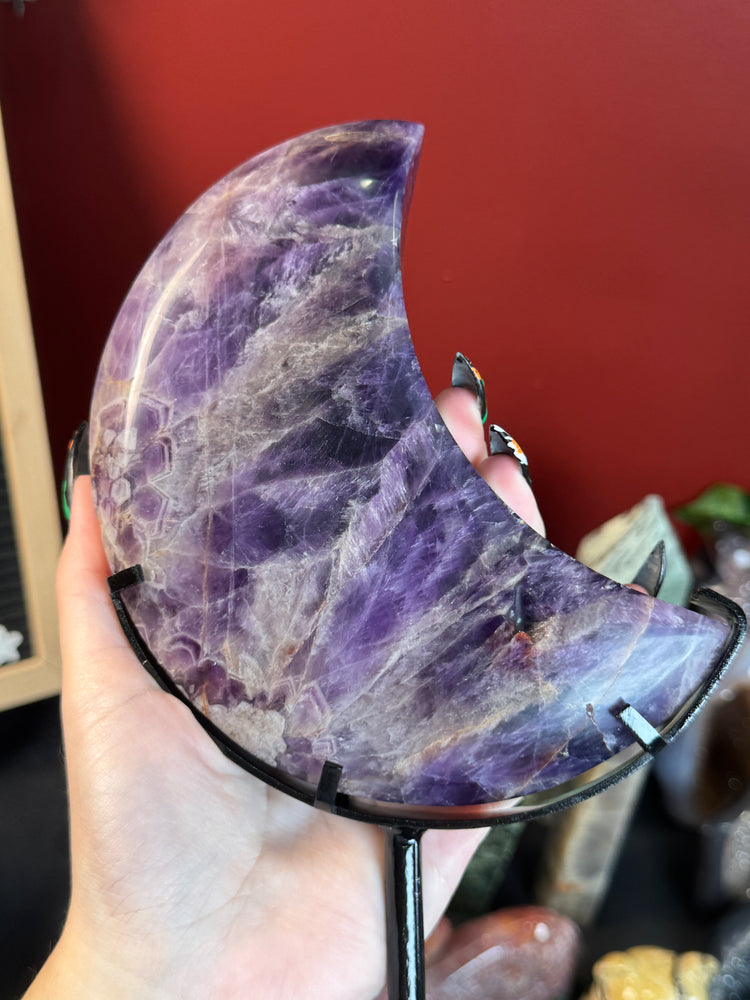 Amethyst Moon on Stand