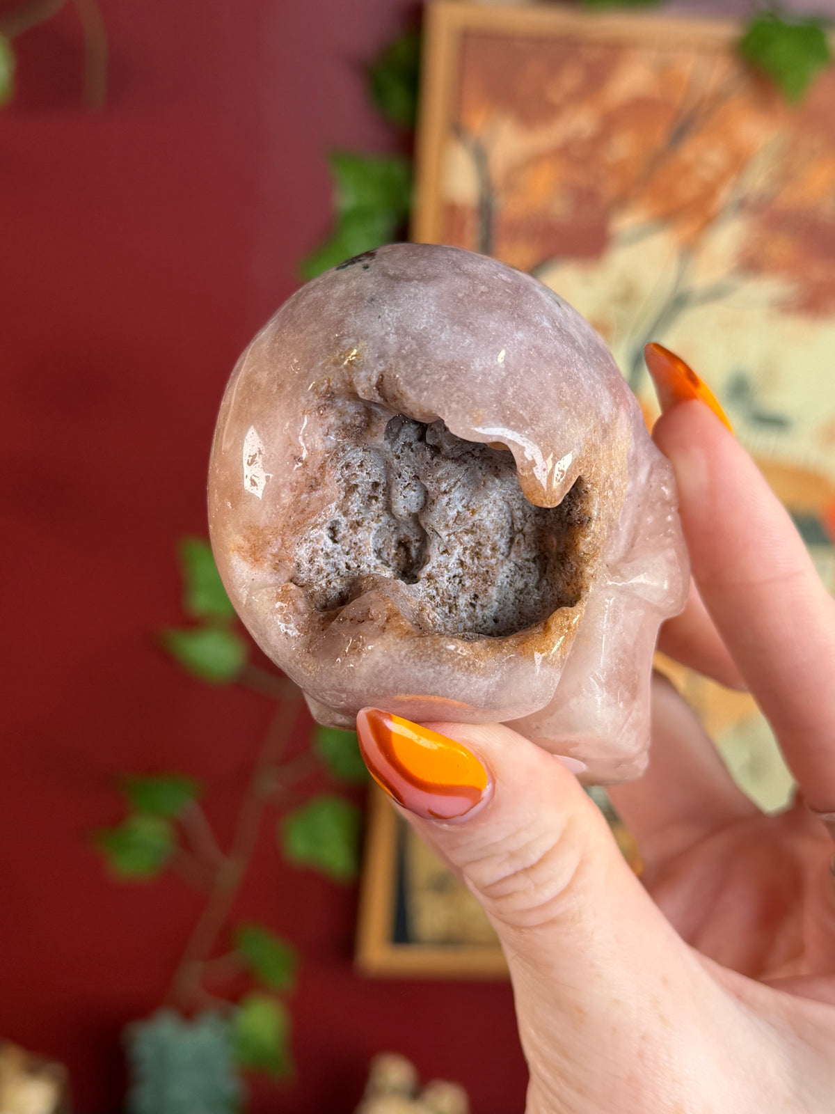 Pink Amethyst Skull