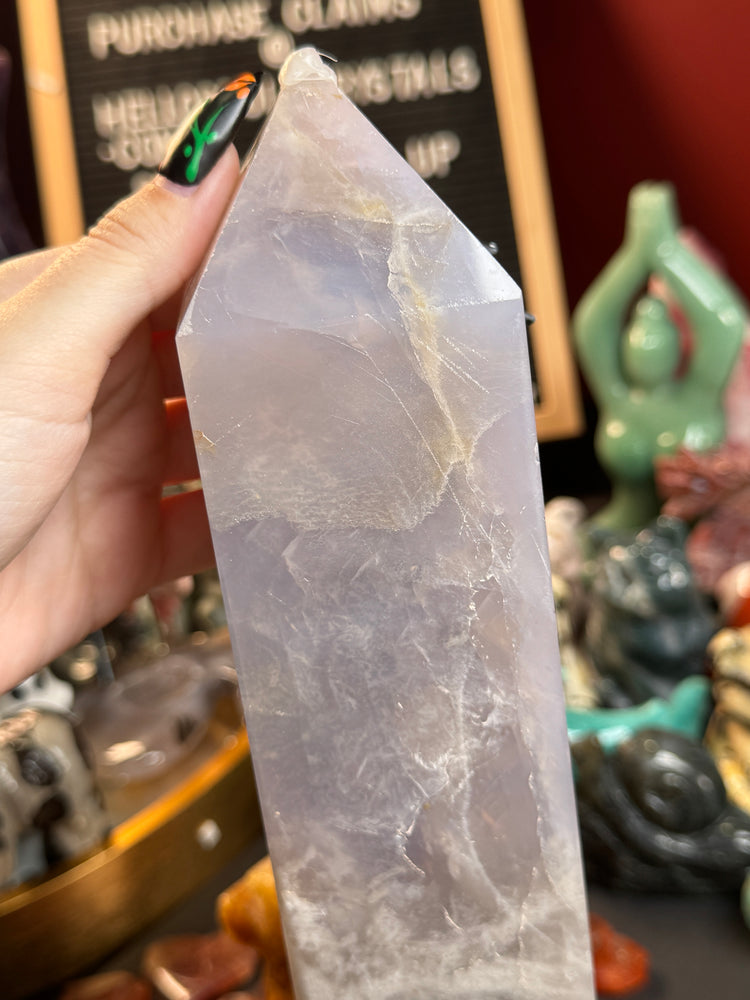 Blue Rose Quartz Tower