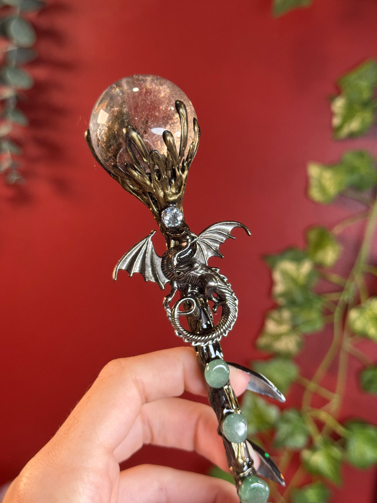 Garden Quartz Dragon Wand