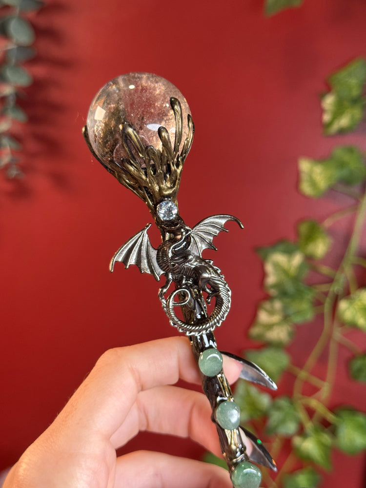 Garden Quartz Dragon Wand