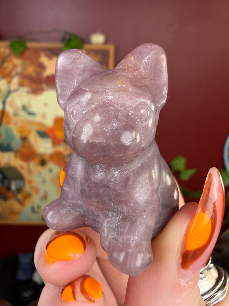 Lavender Rose Quartz Puppy