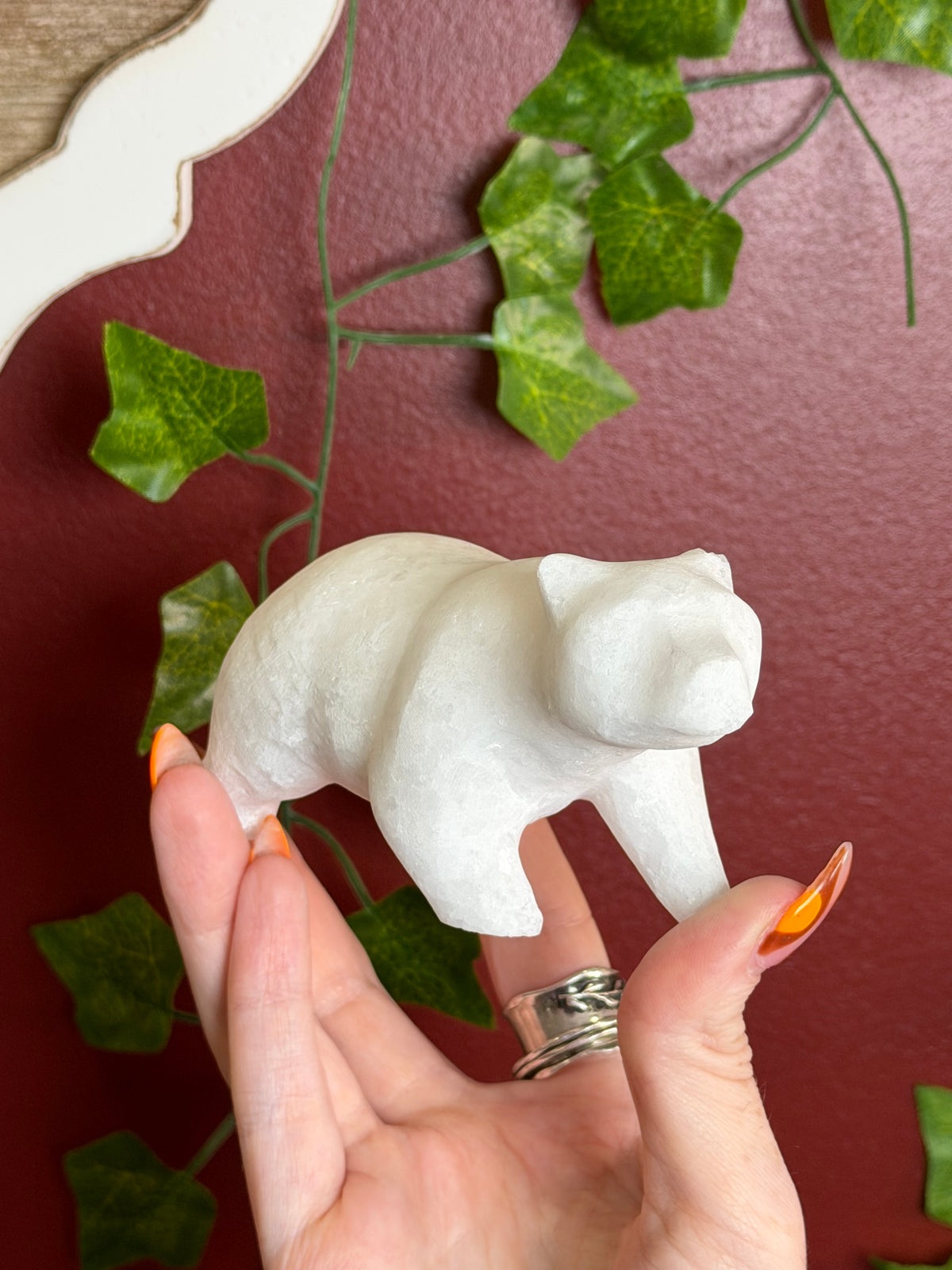 White Quartz Bear