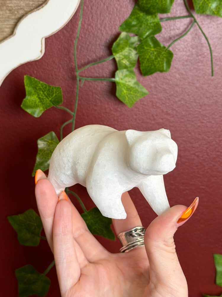 White Quartz Bear