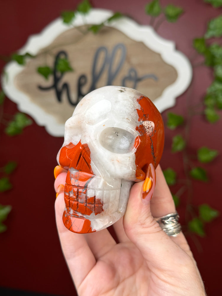Red Jasper Skull