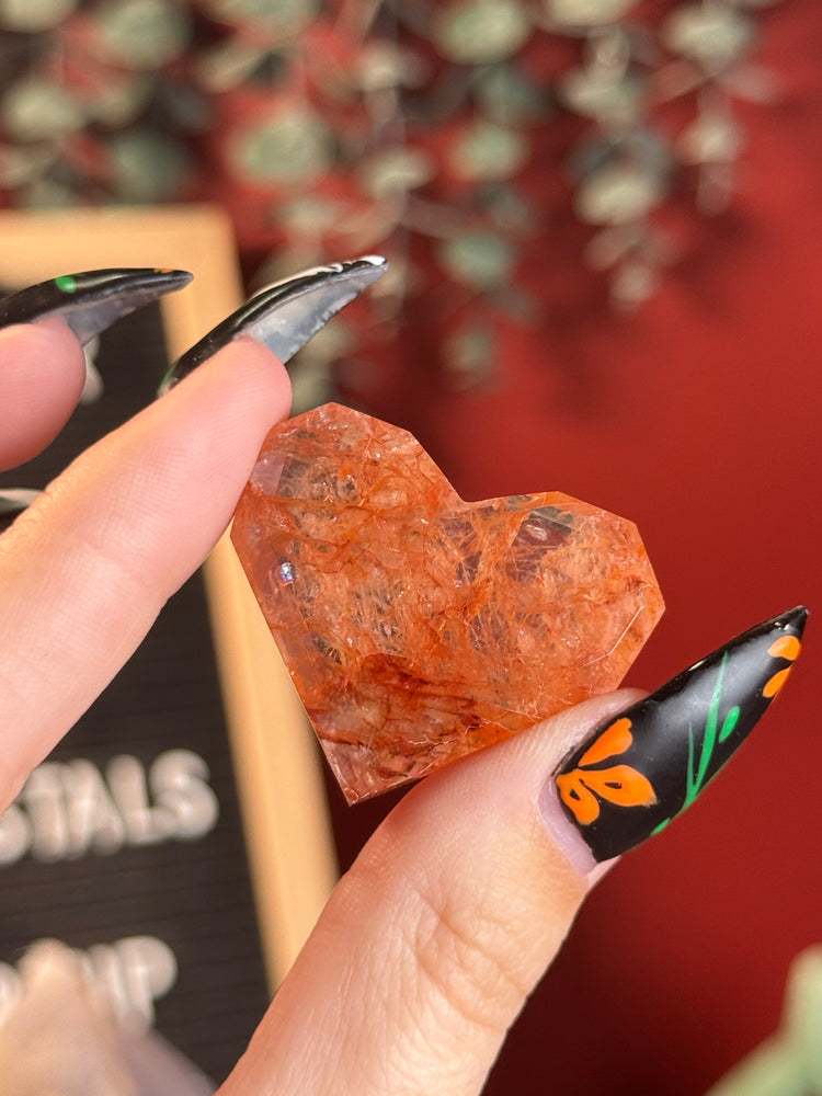 Fire Quartz Heart