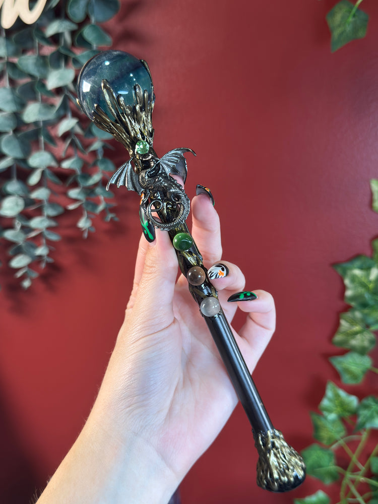 Fluorite Dragon Wand