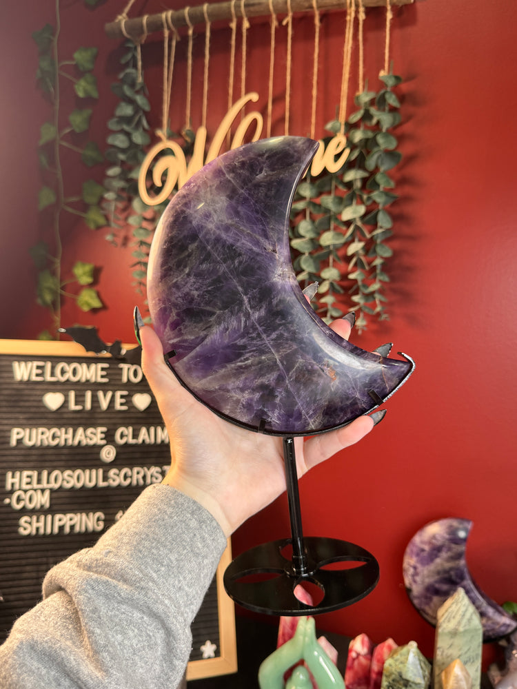 Amethyst Moon on Stand