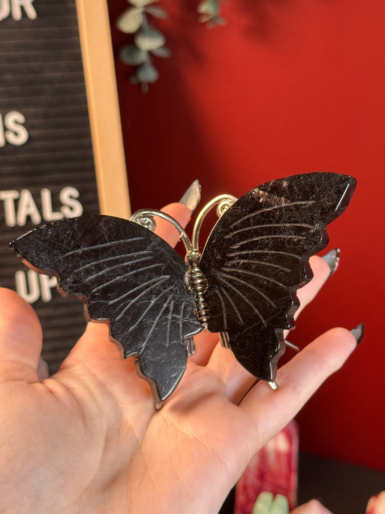 Black Tourmaline Butterfly
