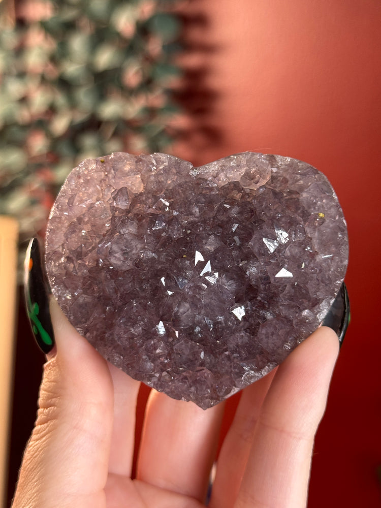 Amethyst Cluster Heart