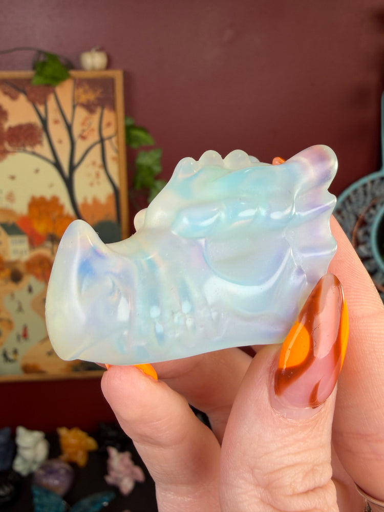 Opalite Dragon Skull