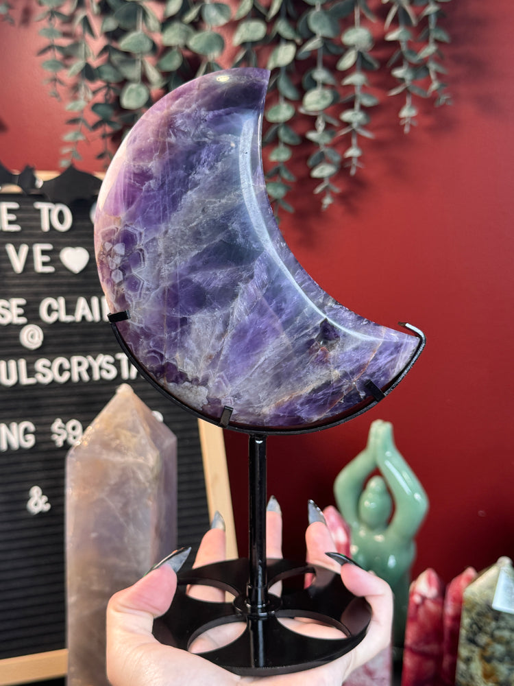 Amethyst Moon on Stand