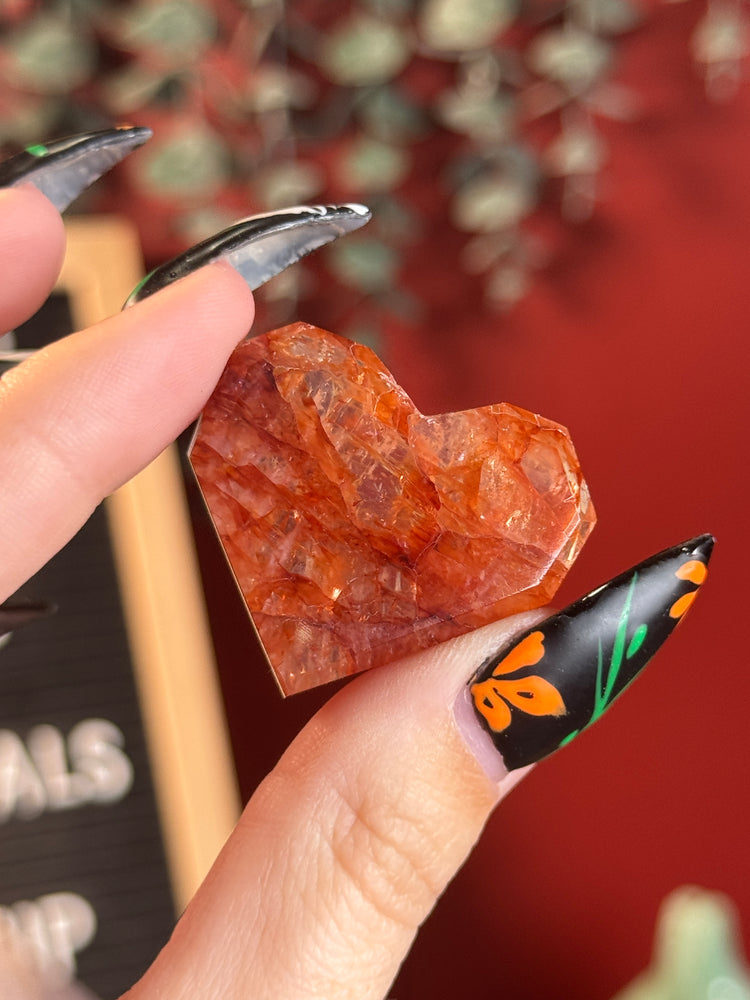 Fire Quartz Heart