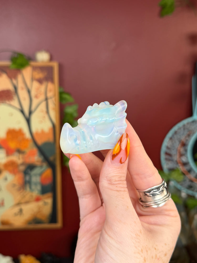 Opalite Dragon Skull