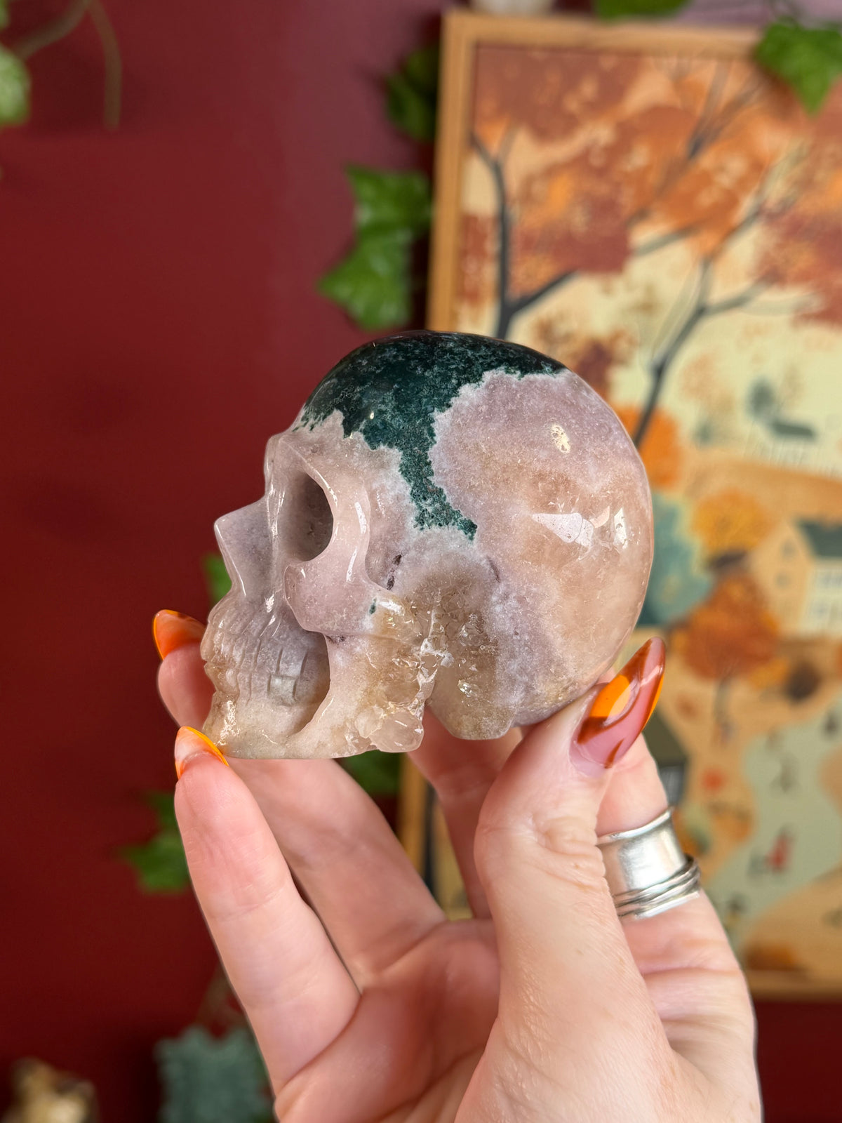 Pink Amethyst Skull