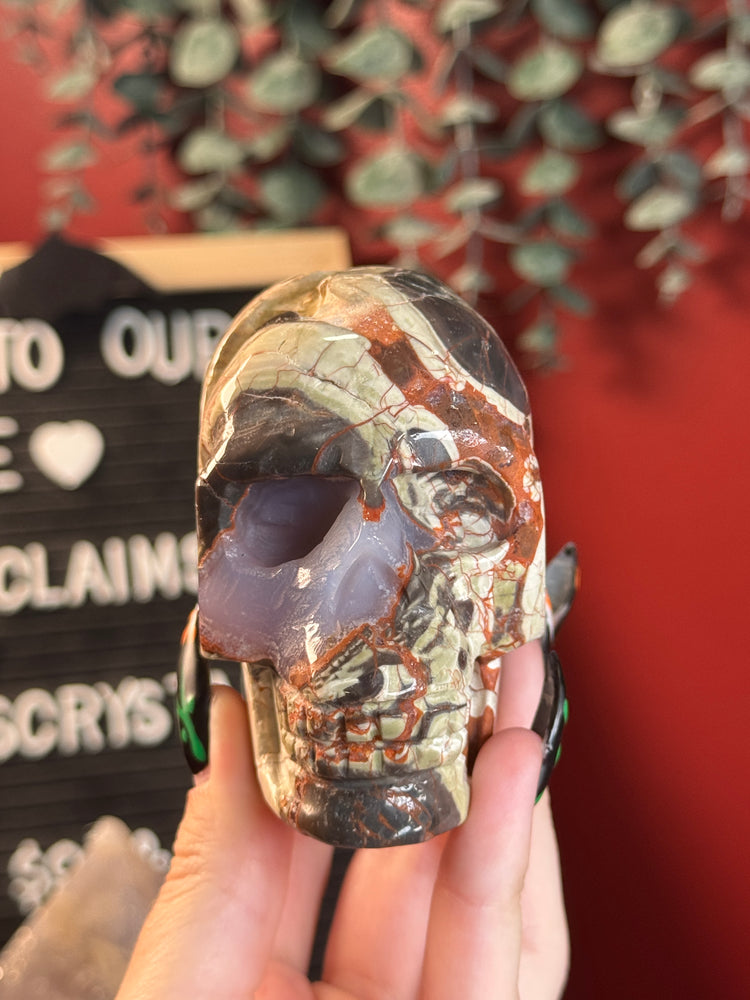 Money Agate Skull