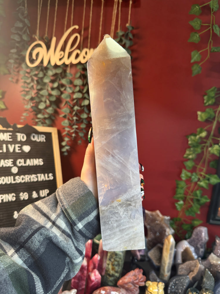 Blue Rose Quartz Tower